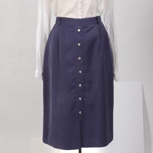 The Vintage 1980’s Faux Button Up Midi Skirt